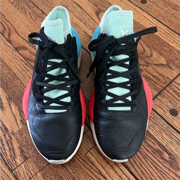 Y-3 Kaiwa Sneakers Leather Neoprene Shoes M7/W9 Rare Sold Out - Picture 2 of 4